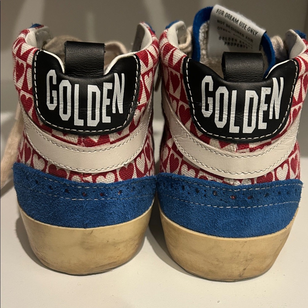 Golden Goose Blue and Red Heart Sneakers 38 - Picture 3 of 15
